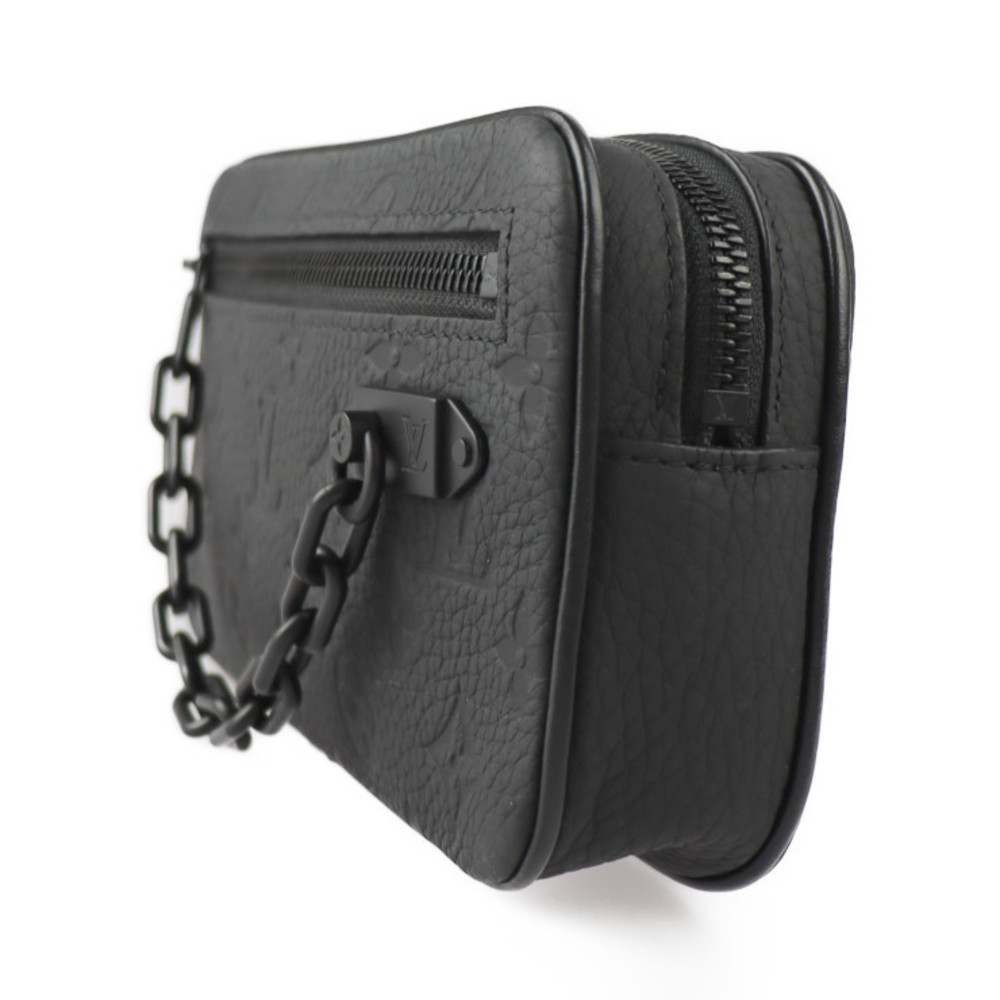 Louis Vuitton Pochette Taurillon Wristlet Volga Leather Clutch